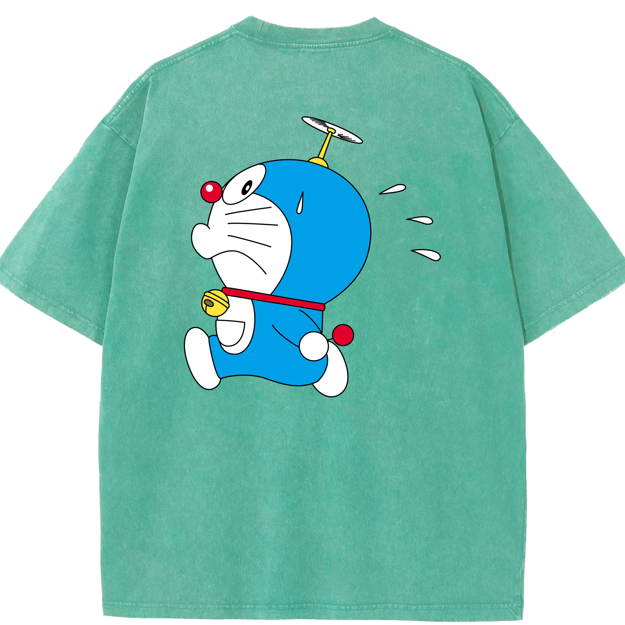 （画像用） ドラえもん Doraemon 綿100% ヴィンテージ風 半袖Tシャツ（背面プリント）